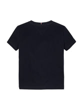 TOMMY HILFIGER JNR Girls Gliiter Script T-Shirt Navy